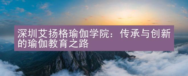 深圳艾扬格瑜伽学院：传承与创新的瑜伽教育之路